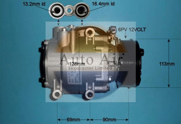 Compresseur, climatisation AUTO AIR GLOUCESTER 14-1029P