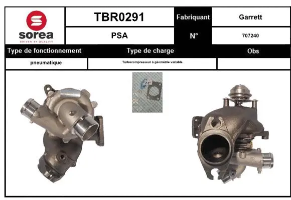 Turbocompresseur, suralimentation EAI TBR0291