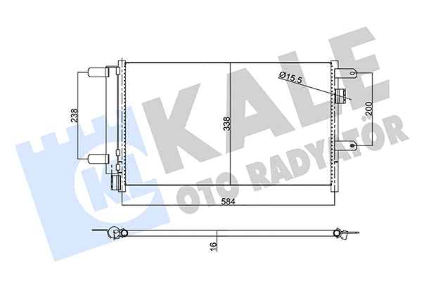 Condenseur, climatisation KALE OTO RADYATÖR 356165