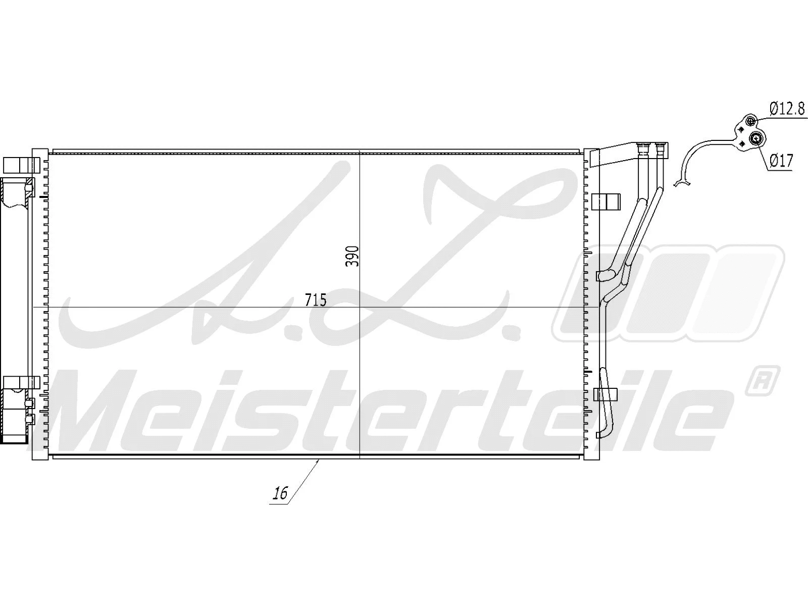 Condenseur, climatisation A.Z. Meisterteile AZMT-45-030-1163