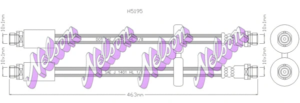 Flexible de frein KAWE H5195