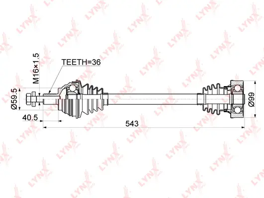 Arbre de transmission LYNXAUTO CD-1130