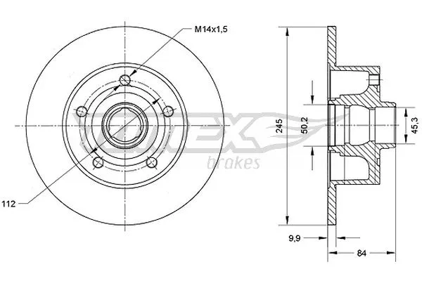 Disque de frein TOMEX Brakes TX 70-12
