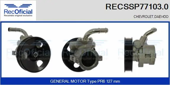 Pompe hydraulique, direction RECOFICIAL RECSSP77103.0