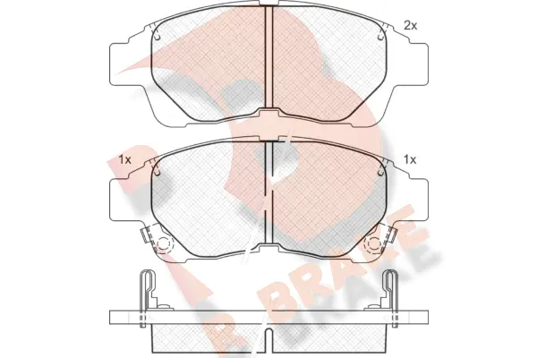 Kit de plaquettes de frein, frein à disque R BRAKE RB1210