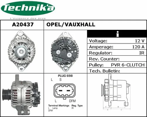 Alternateur Technika A20437