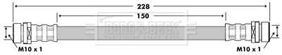 Flexible de frein BORG & BECK BBH7354
