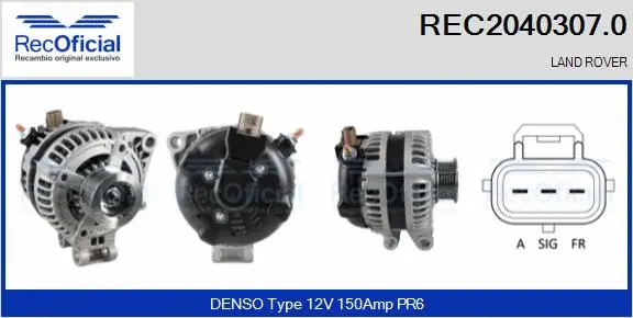 Alternateur RECOFICIAL REC2040307.0