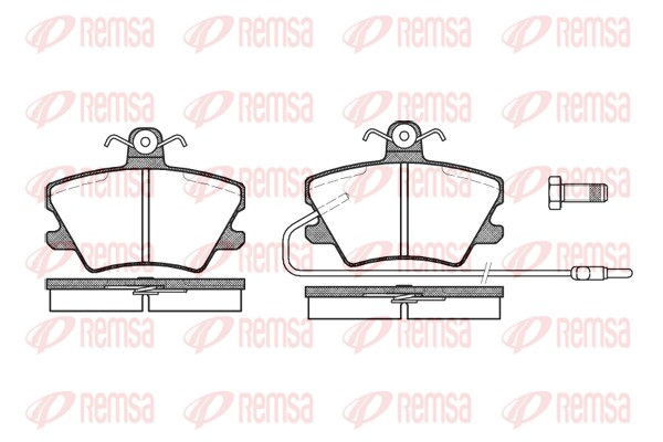 Kit de plaquettes de frein, frein à disque REMSA 0241.02