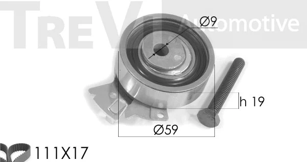 Pompe à eau + kit de courroie crantée TREVI AUTOMOTIVE KD1130HP