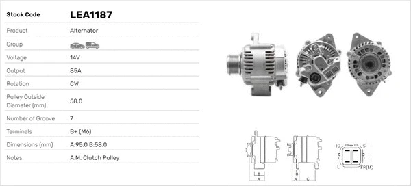 Alternateur LUSA LEA1187