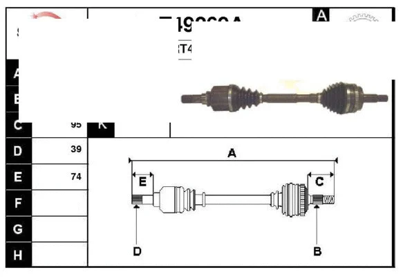 Arbre de transmission Technika 38269A