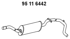 Silencieux arrière EBERSPÄCHER 95 11 6442