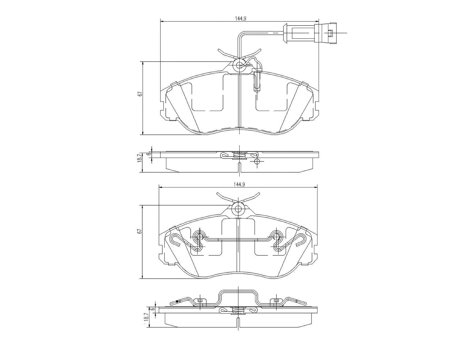 Kit de plaquettes de frein, frein à disque A.Z. Meisterteile AZMT-44-022-1364