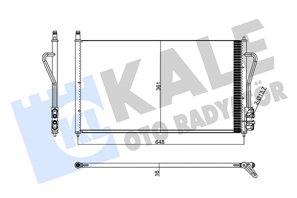 Condenseur, climatisation KALE OTO RADYATÖR 358240