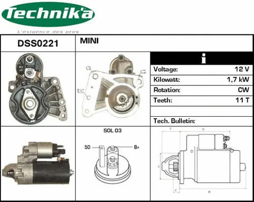 Démarreur Technika DSS0221