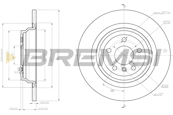 Disque de frein BREMSI CD8204S