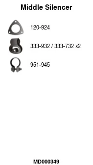 Silencieux central FA1 MD000349