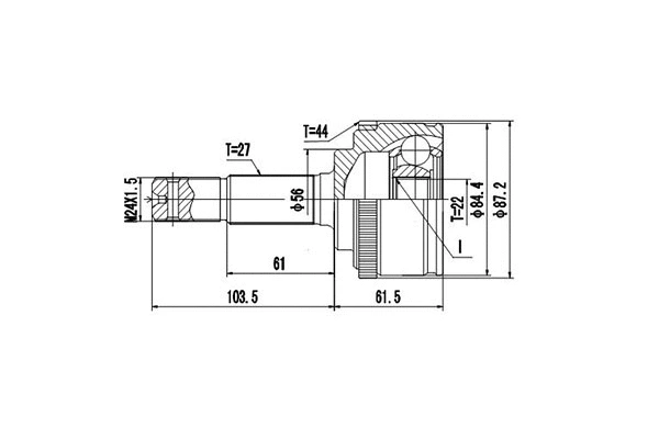 Jeu de joints, arbre de transmission DYNAMATRIX DCV841030