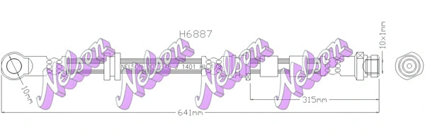 Flexible de frein KAWE H6887
