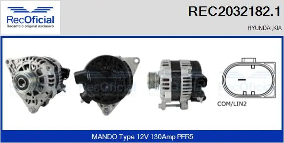 Alternateur RECOFICIAL REC2032182.1