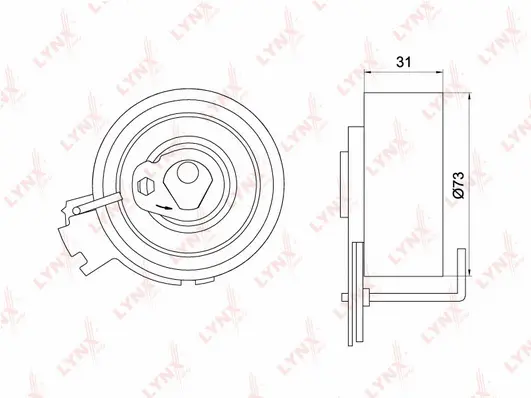 Poulie de tension, courroie crantée LYNXAUTO PB-1175