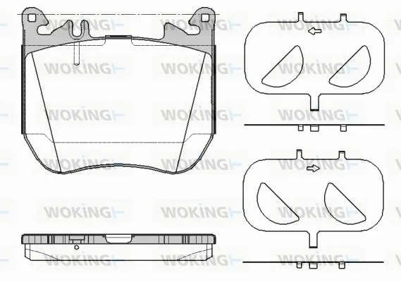 Kit de plaquettes de frein, frein à disque WOKING P18513.00