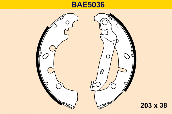Jeu de mâchoires de frein BARUM BAE5036