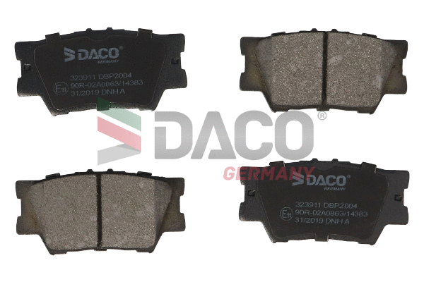 Kit de plaquettes de frein, frein à disque DACO Germany 323911