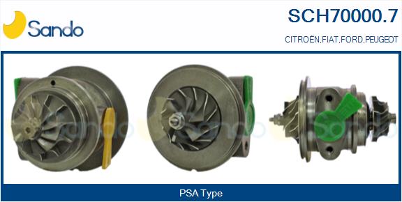 Groupe carter, turbocompresseur SANDO SCH70000.7