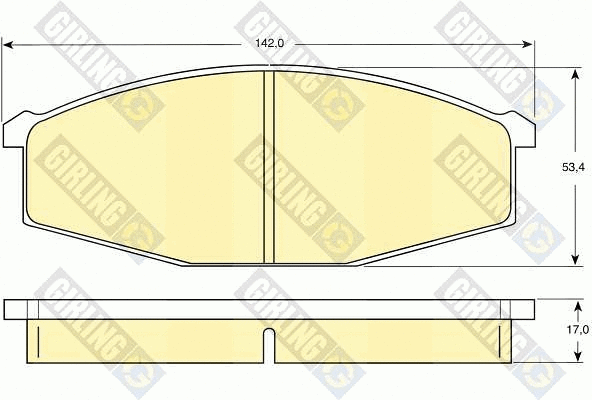 Kit de plaquettes de frein, frein à disque GIRLING 6107479