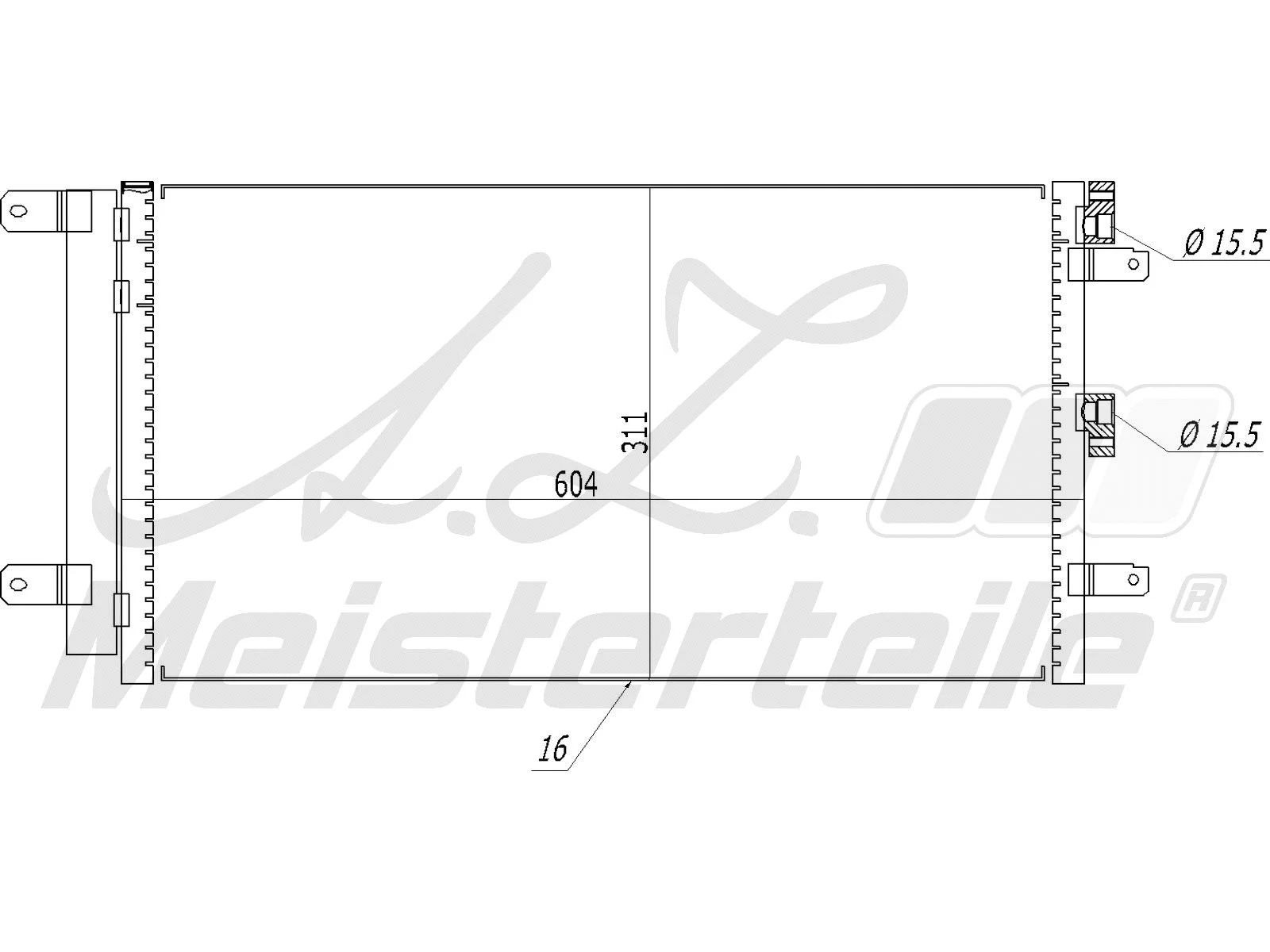 Condenseur, climatisation A.Z. Meisterteile AZMT-45-030-1329
