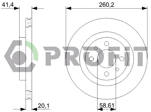 Disque de frein PROFIT 5010-1147
