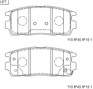 Kit de plaquettes de frein, frein à disque ASIMCO KD6211