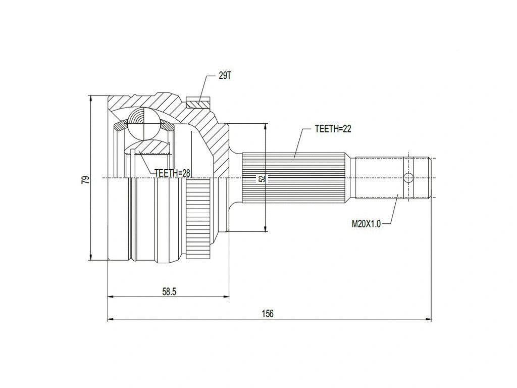 Jeu de joints, arbre de transmission A.Z. Meisterteile AZMT-43-030-1109