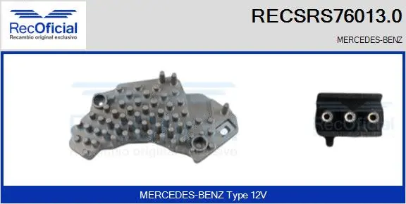 Résistance, pulseur d'air habitacle RECOFICIAL RECSRS76013.0