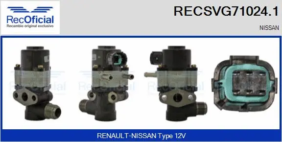 Vanne EGR RECOFICIAL RECSVG71024.1