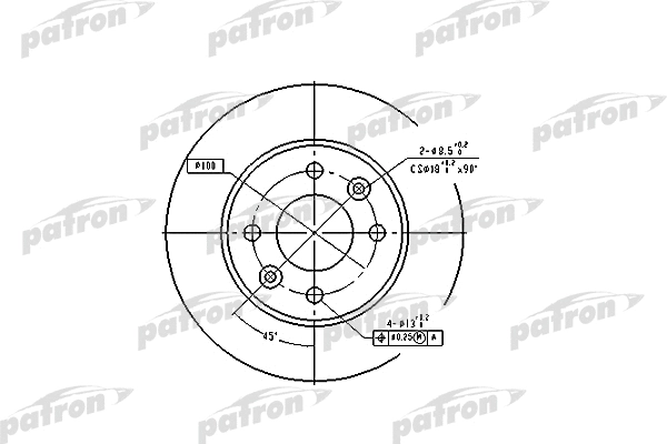 Disque de frein PATRON PBD1013