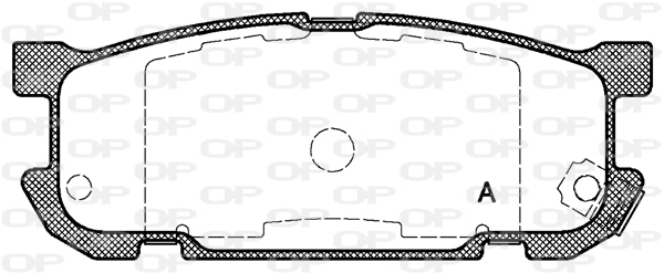 Kit de plaquettes de frein, frein à disque OPEN PARTS BPA0853.02