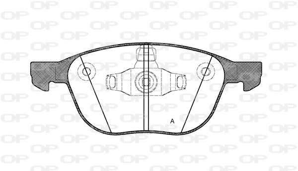 Kit de plaquettes de frein, frein à disque OPEN PARTS BPA1082.50