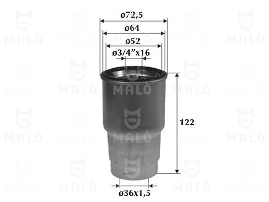 Filtre à carburant AKRON-MALÒ 1520037