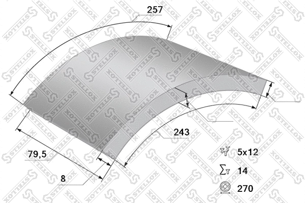 Kit de garnitures de frein, frein à tambour STELLOX 85-00904-SX