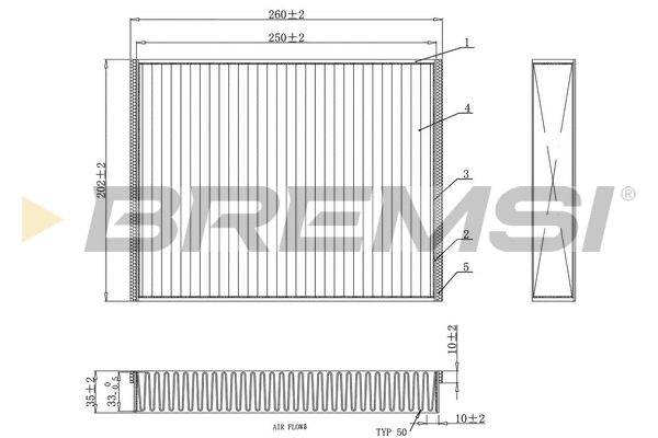 Filtre, air de l'habitacle BREMSI FC0459