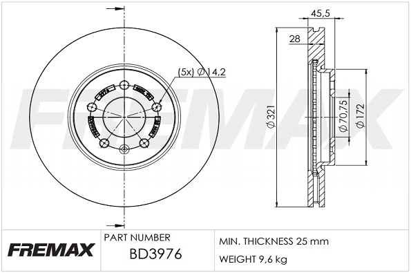 Disque de frein FREMAX BD-3976