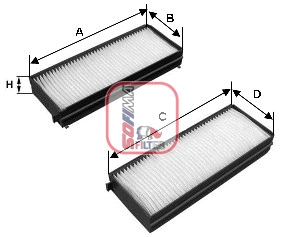 Filtre, air de l'habitacle SOFIMA S 3121 C