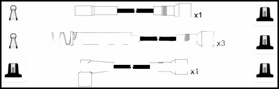 Kit de câbles d'allumage LEMARK HOES103