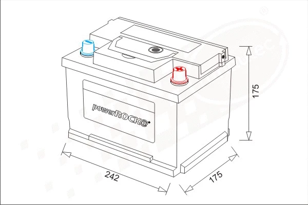 Batterie de démarrage powerROCK BAT050RKN