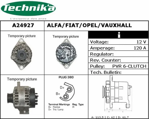 Alternateur Technika A24927
