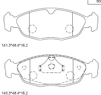 Kit de plaquettes de frein, frein à disque ASIMCO KD6720