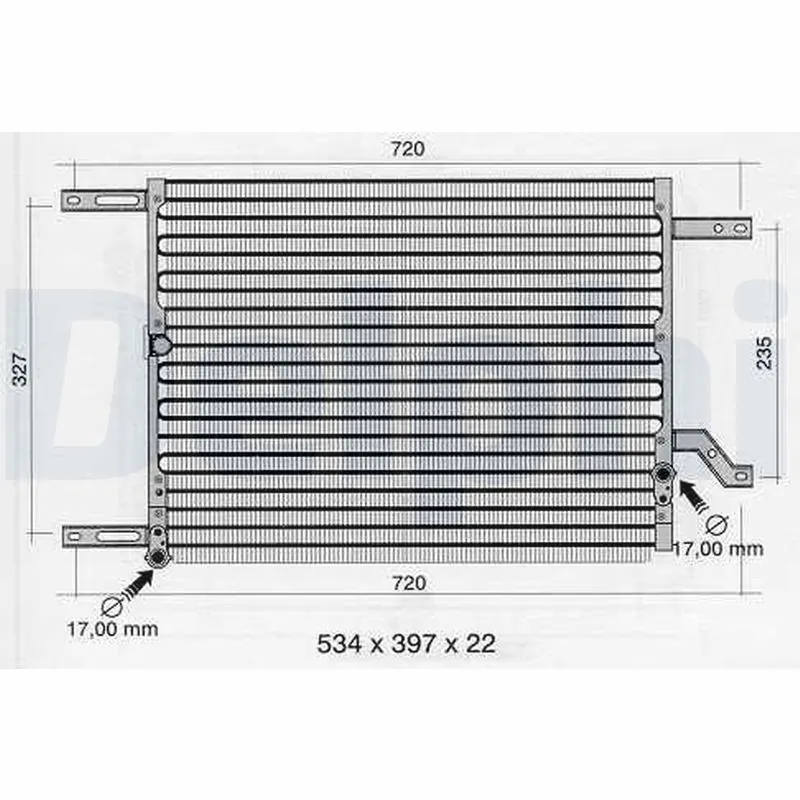 Condenseur, climatisation DELPHI TSP0225231
